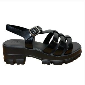 Stylish Black Platform Sandals